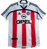 Retro  Mens Bayern Munich  away Red and white soccer  Jersey 2000-02
