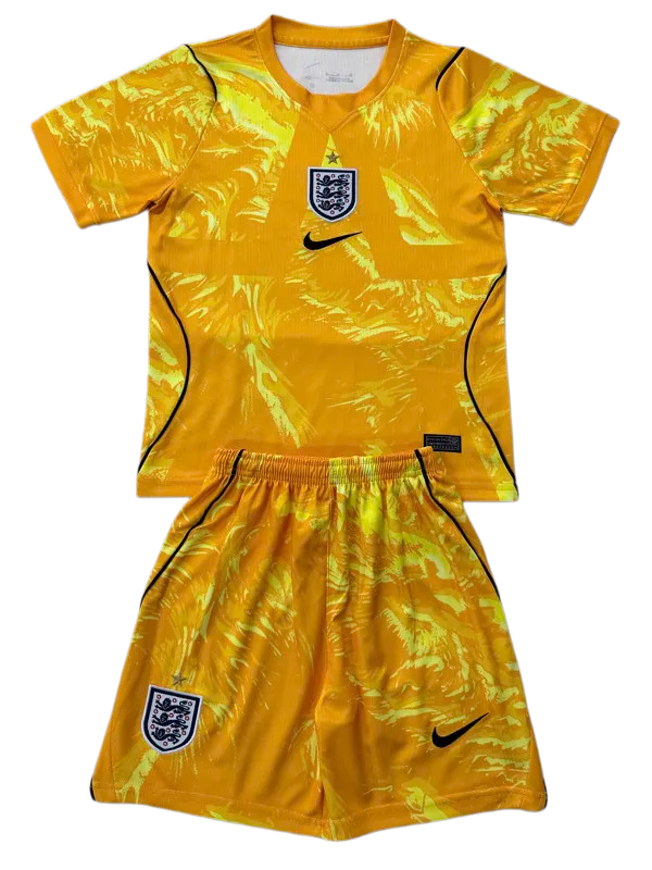 2026-27 Kids England Yellow Goalkeeper  Soccer Jersey