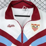1990-1992 Sevilla White Red Retro Windbreaker