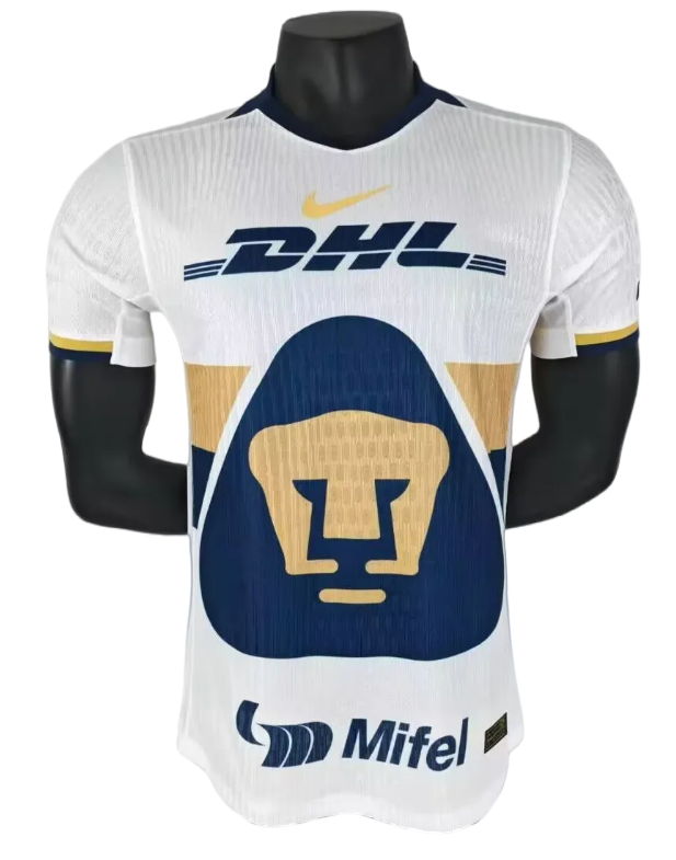 2025/26 Mens Pumas UNAM home white Player version Soccer Jersey
