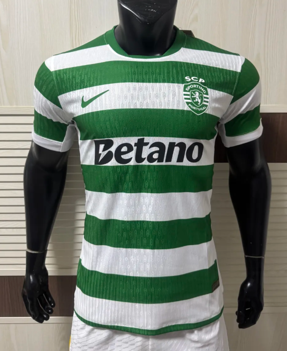 2025-26 Mens Lisbon home Player version soccer Jersey