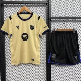 2025-26 Kids Barcelona away white soccer jersey