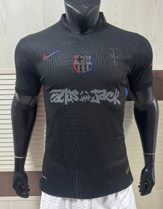 2025/26 Mens Barcelona black Player version soccer jersey