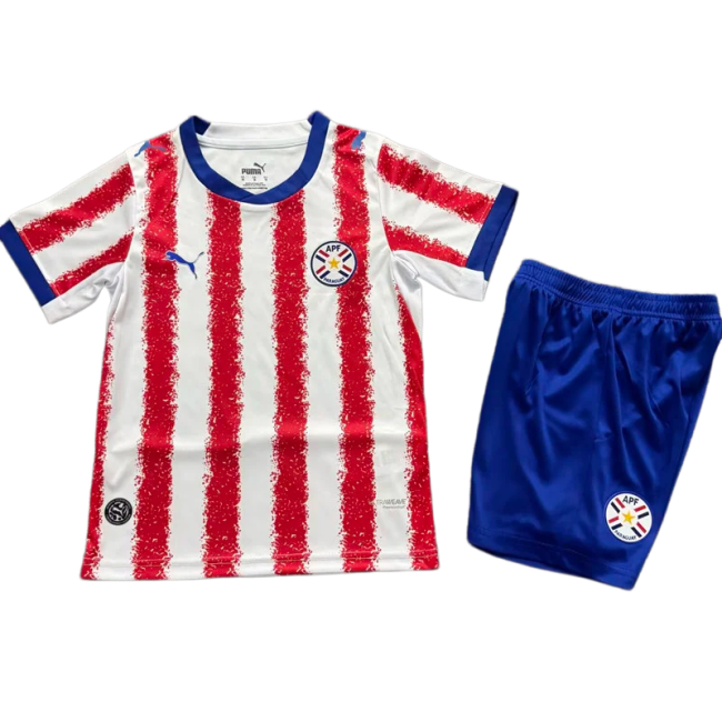 2026-27 Kids Paraguay Home  Soccer Jersey