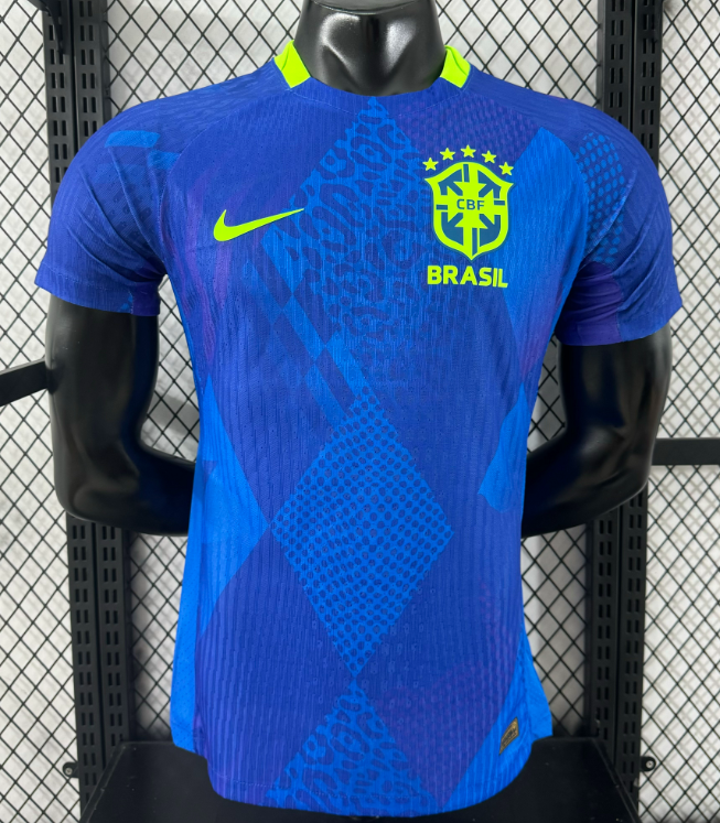 2025-26Mens Brazil  away blue  Player version soccer jersey