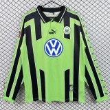 1999-2000 Wolfsburg Away retro Long Sleeve Soccer Jersey