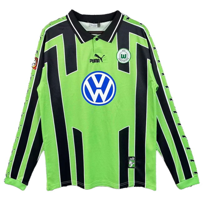 1999-2000 Wolfsburg Away retro Long Sleeve Soccer Jersey