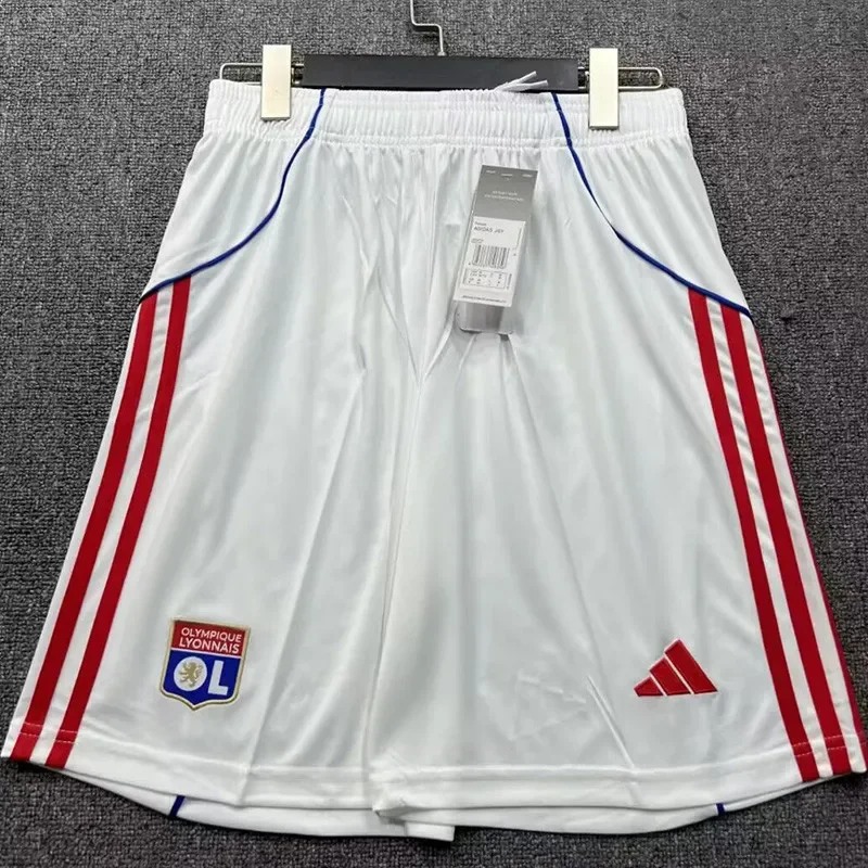 2025-26 Mens Lyon home white  Shorts Pants
