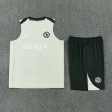 2025-26 Mens Chelsea Light green vest Training Short Suit