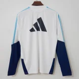 2026-27 Argentina White Top Half Pull Tracksuit