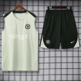 2025-26 Mens Chelsea Light green vest Training Short Suit