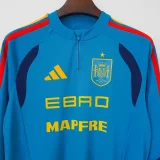 2026-27 Spain Blue Top Half Pull Tracksuit