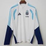 2026-27 Argentina White Top Half Pull Tracksuit