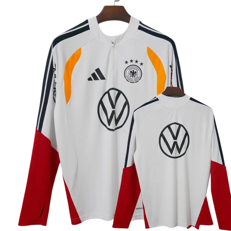 2026-27 Germany White Top Half Pull Tracksuit