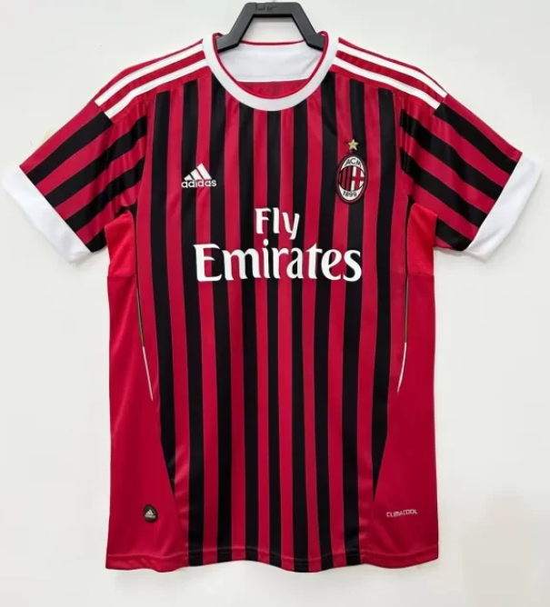 2011-12 Mens AC Milan Retro Home Jersey