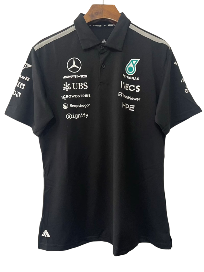 2026 F1 Mercedes Black polo Racing Suit