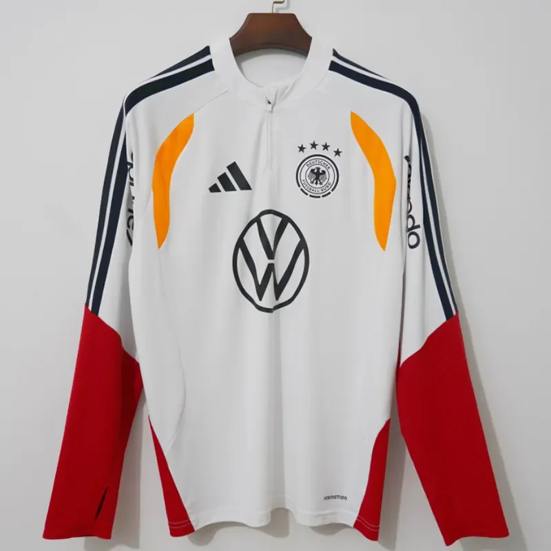 2026-27 Germany White Top Half Pull Tracksuit