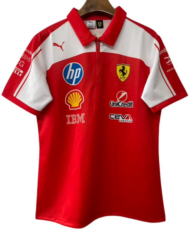 2026 F1 Ferrari New Pattern Red Short Sleeve Racing Suit
