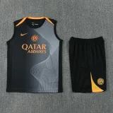 2025-26 Mens Inter Milan Black vest Training Short Suit