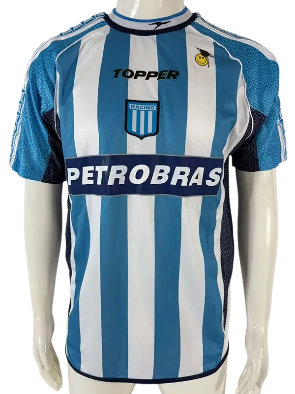 2002-2003 Racing Club Home Retro Soccer Jersey