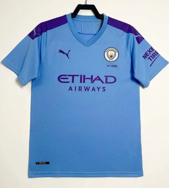 2019-20 Mens Retro  Manchester City blue home soccer Jersey