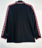 1998  Retro Mens Manchester United  black Long Sleeve Jersey