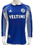 1998-2000 Schalke 04 Home Long Sleeve Retro Soccer Jersey