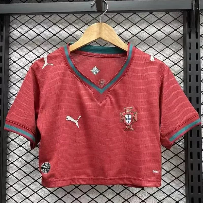 2026 World Cup Portugal Home Women Cheerleader Shirt