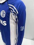1998-2000 Schalke 04 Home Long Sleeve Retro Soccer Jersey