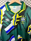 1994 Brazil Green Goalkeeper Long Sleeve Retro Soccer Jersey