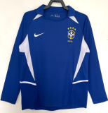 2002 Brazil Retro away Long sleeve soccer Jersey