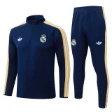 2026-27 Real Madrid Royal blue Half Pull Tracksuit  #B26028