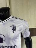 2025-26  Mens Manchester United  white Away Player version Soccer Jersey
