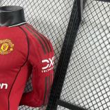 2025-26 Mens Manchester United home red Player version Long sleeve Jersey