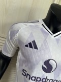 2025-26  Mens Manchester United  white Away Player version Soccer Jersey
