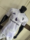 2025-26  Mens Manchester United  white Away Player version Soccer Jersey
