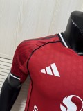 2025-26  Mens Manchester United home  red  Player version Soccer Jersey