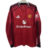 Mens  Manchester United  home long sleeve soccer Jersey  2526