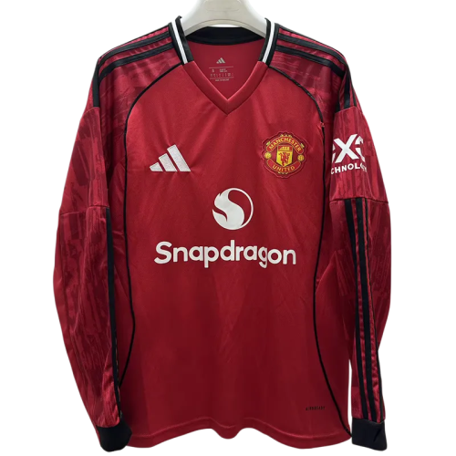 Mens  Manchester United  home long sleeve soccer Jersey  2526
