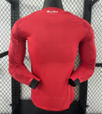 2025-26 Mens Manchester United home red Player version Long sleeve Jersey