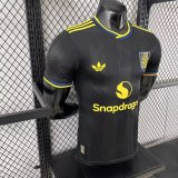 2025-26 Mens Manchester United Third away black  Player version soccer Jersey