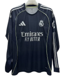 2025-26Mens Real Madrid away Long Sleeve Soccer Jersey
