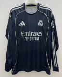 2025-26Mens Real Madrid away Long Sleeve Soccer Jersey