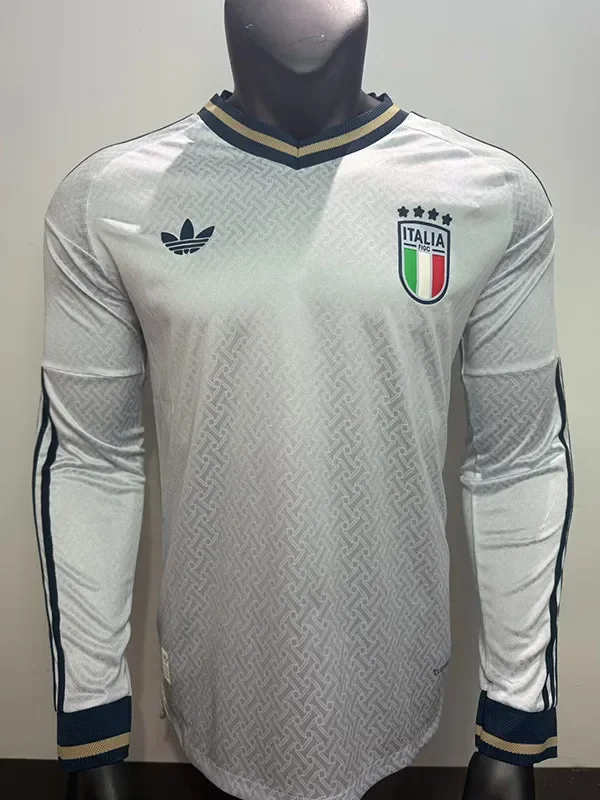 2026-27 Italy Away Long Sleeve Player Version Soccer Jersey