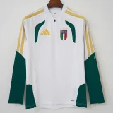 2026-27 Italy White Top Half Pull Tracksuit