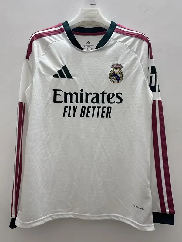 2026-27 Mens  Real Madrid home Long Sleeve white soccer Jersey
