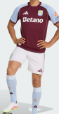 2025-26 Mens Aston Villa player  white  Shorts Pants
