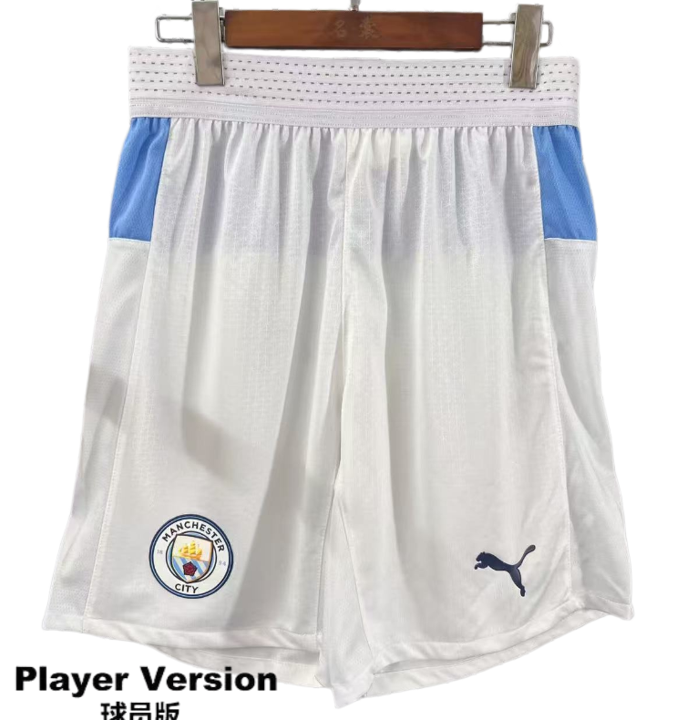 2025-26 Mens Manchester City new player home white Shorts Pants