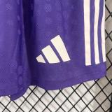 2025-26  Mens Manchester United AWAY Purple player Shorts Pants