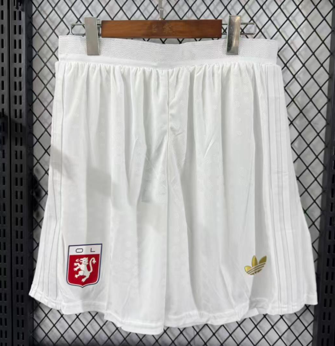2025-26 Mens Lyon home white  player version Shorts Pants